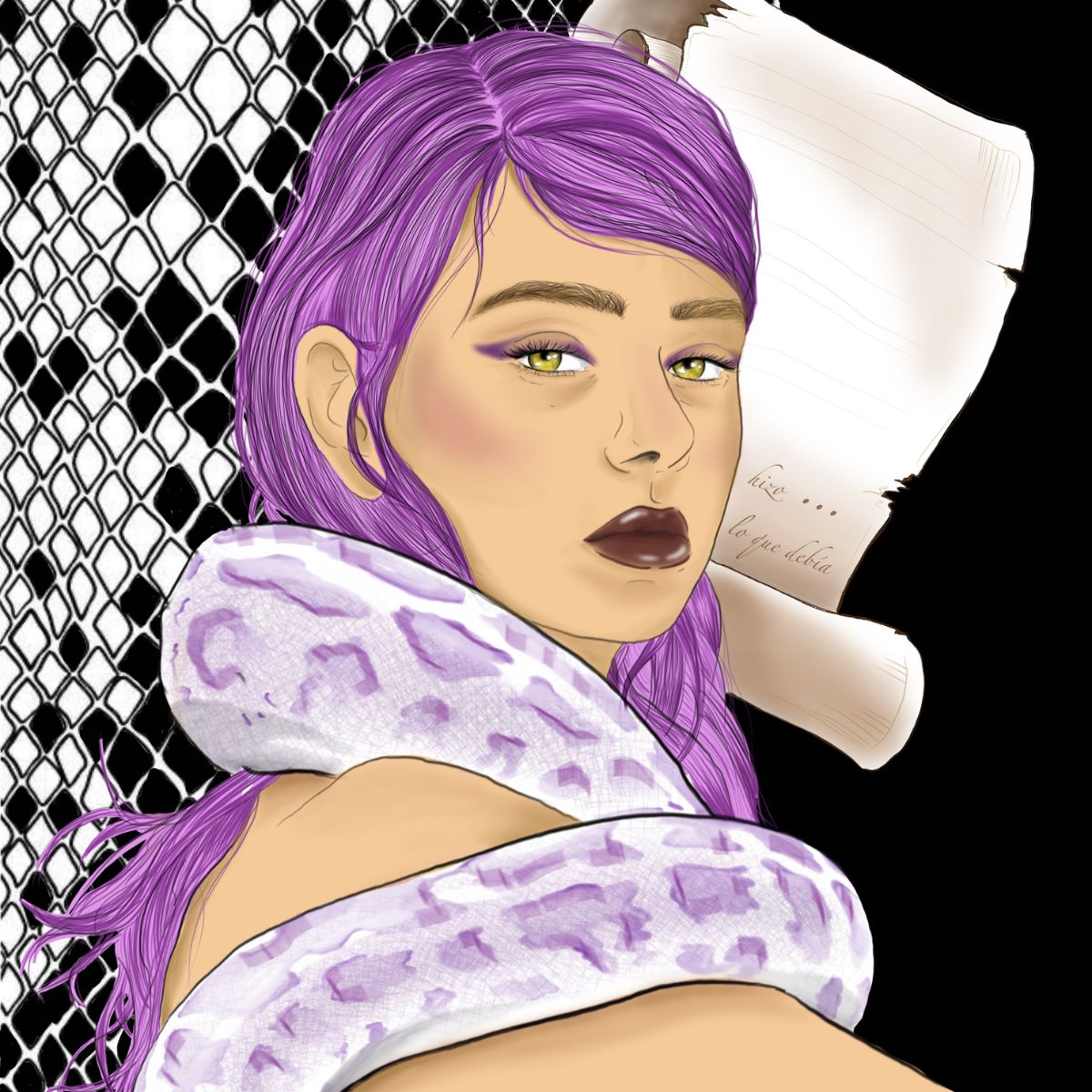 Ilustración de Isabel Martínez, mujer asesinada en Almansa en 1616