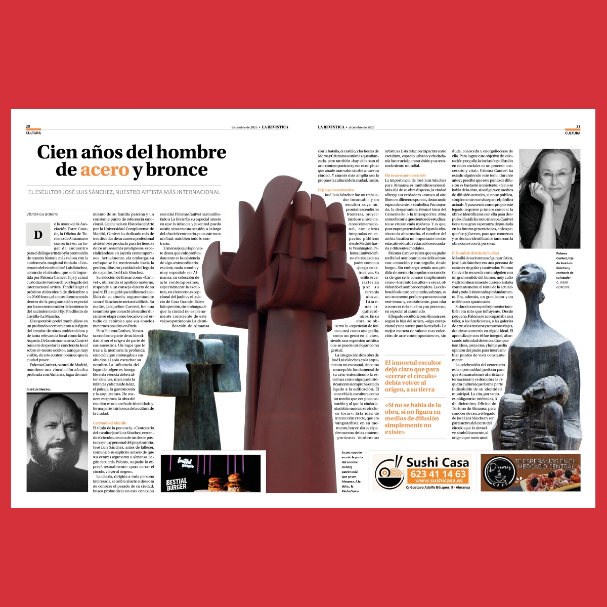 Centenario de Jose luis sanchez en prensa