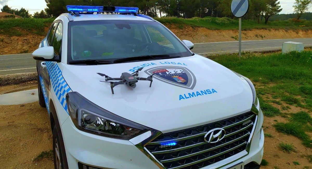 dron policia covid almansa