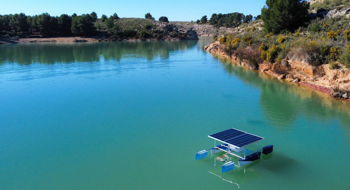Dron acuático Hydros Power Pantano Almansa