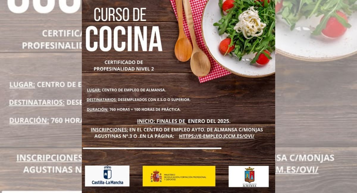 curso formación cocina Almansa