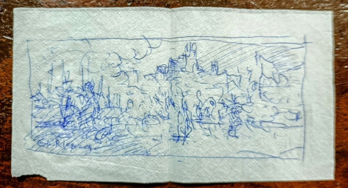 boceto el perrico servilleta