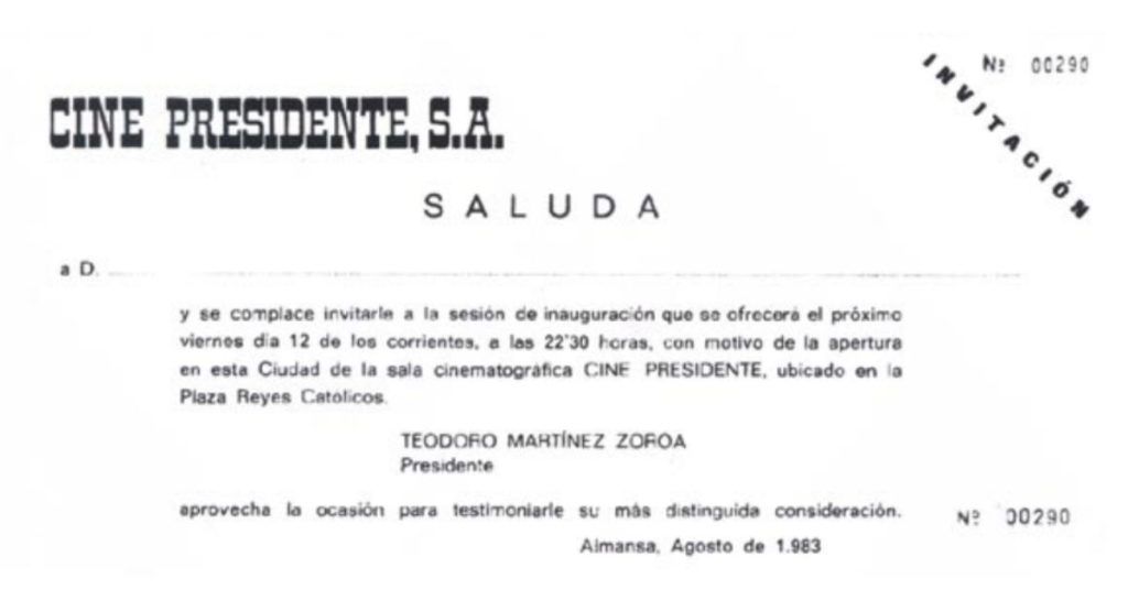 Apertura cine presidente