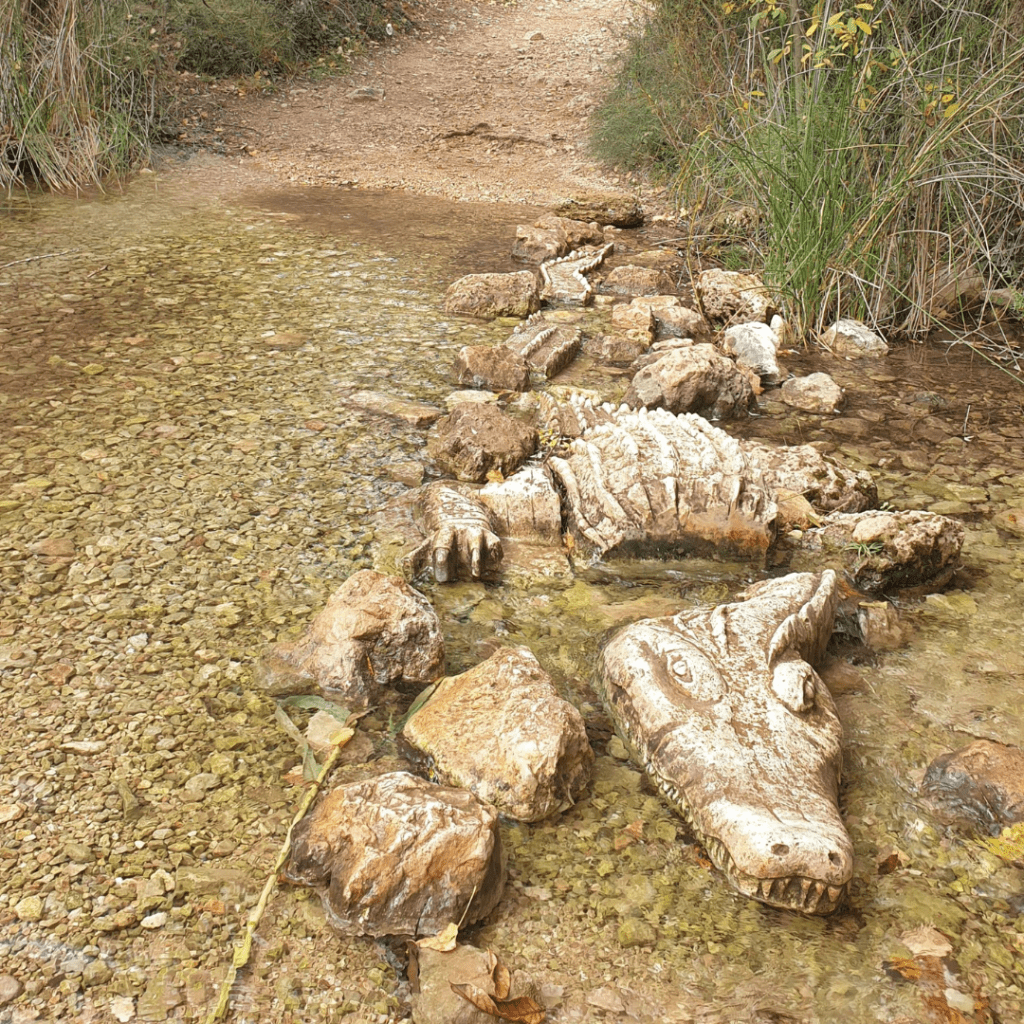 Ruta Esculturas Bogarra cocodrilo