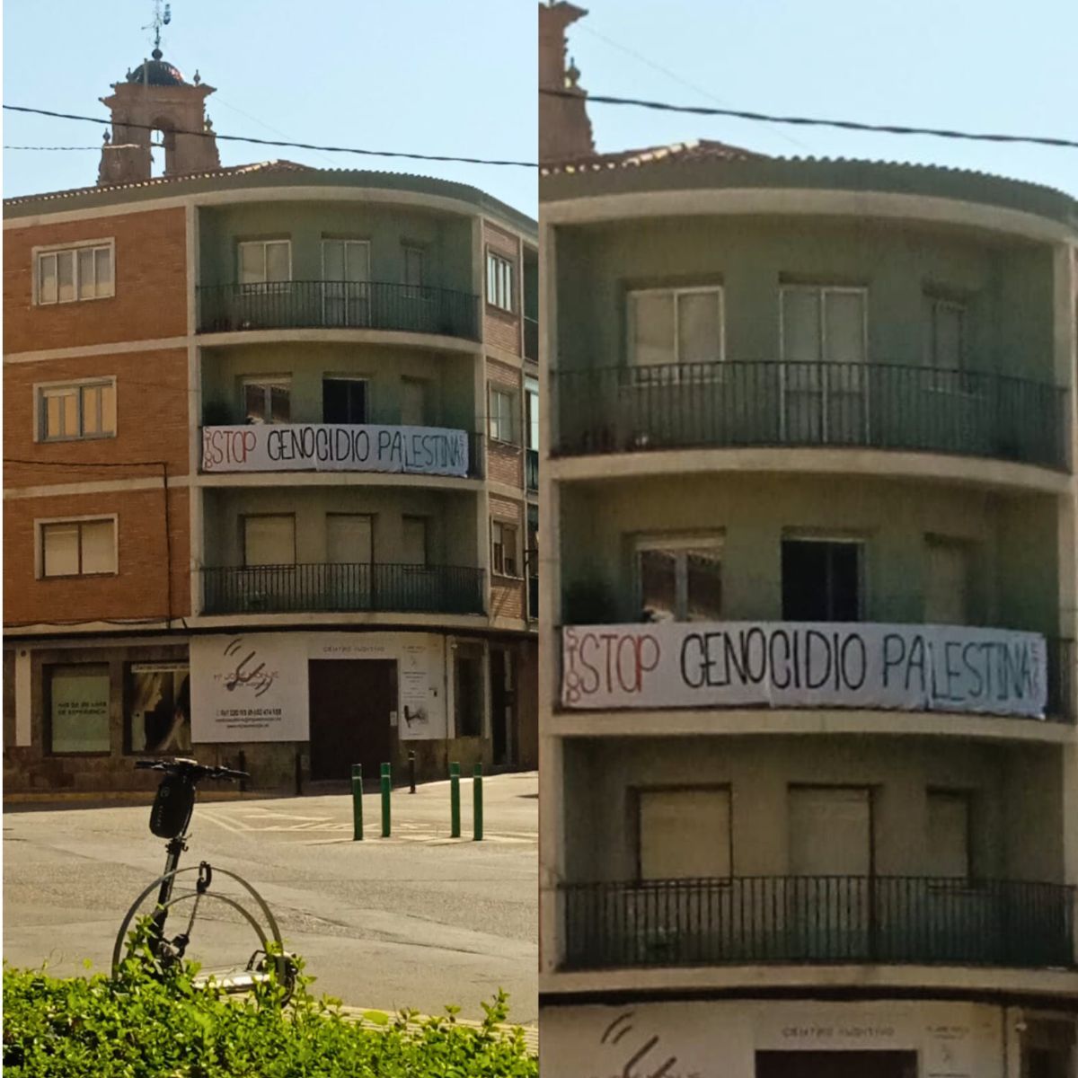 Cartel palestina en Almansa