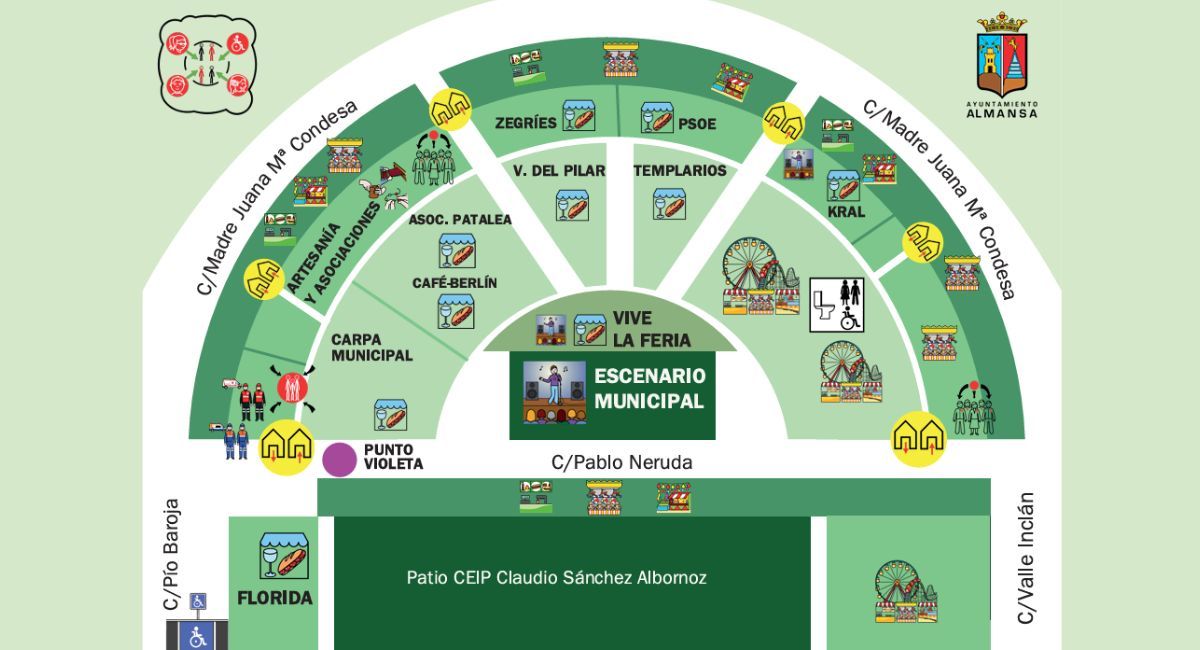 mapa recinto ferial Almansa
