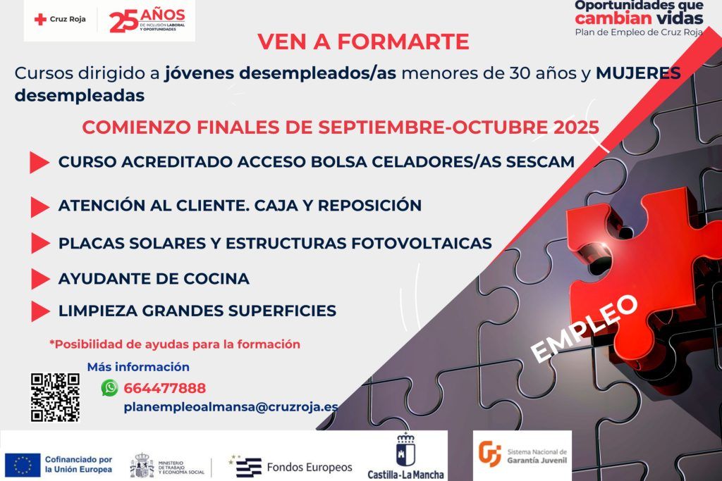cursos empleo cruz roja almansa