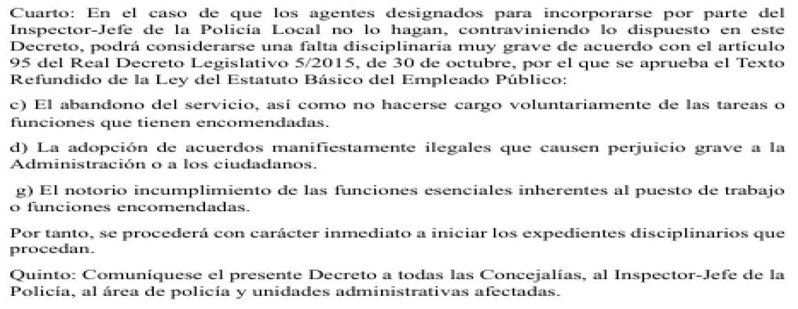 decreto ayuntamiento policia local expedientes