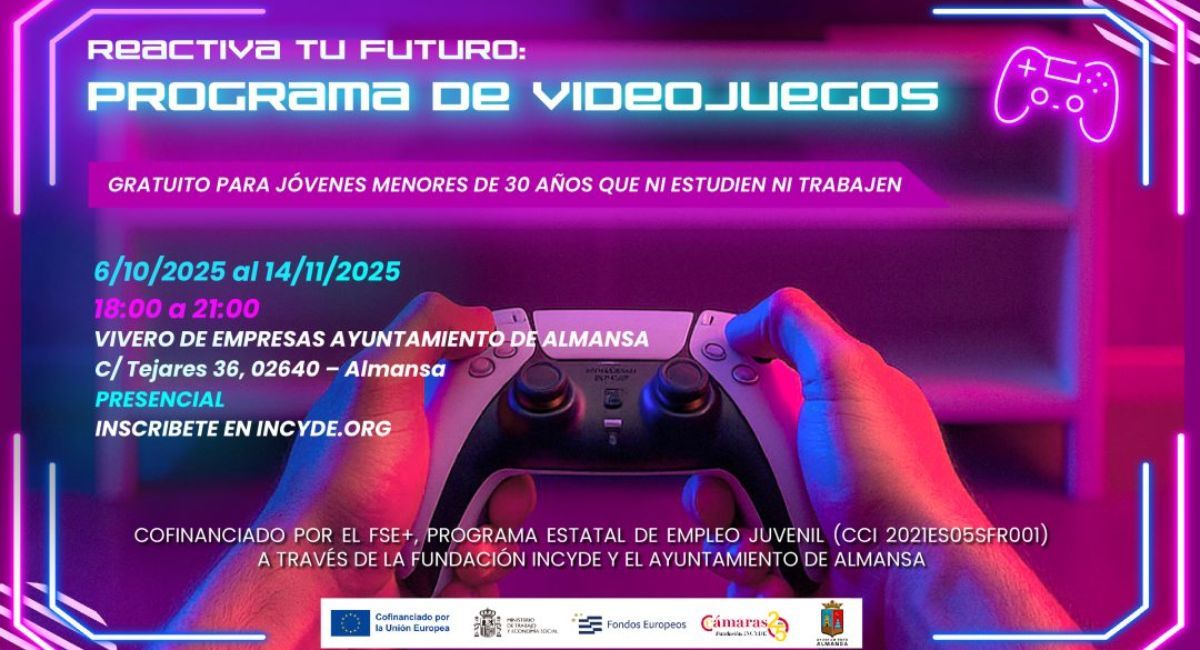 curso videojuegos gratis Almansa