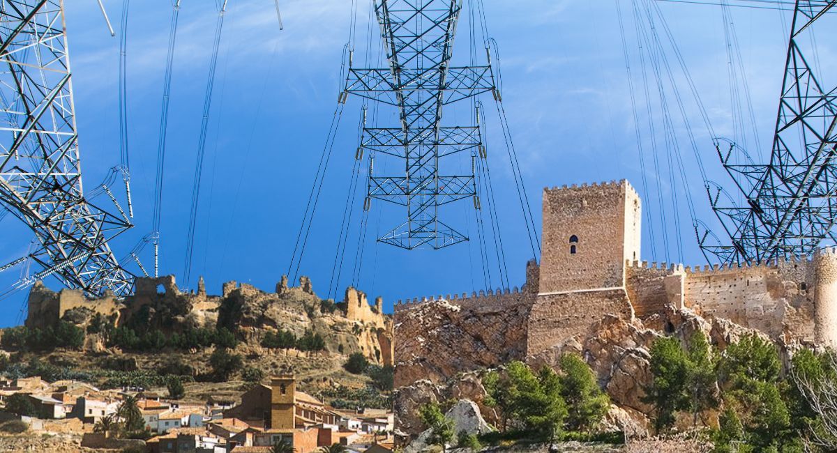 línea alta tensión Almansa Montesa
