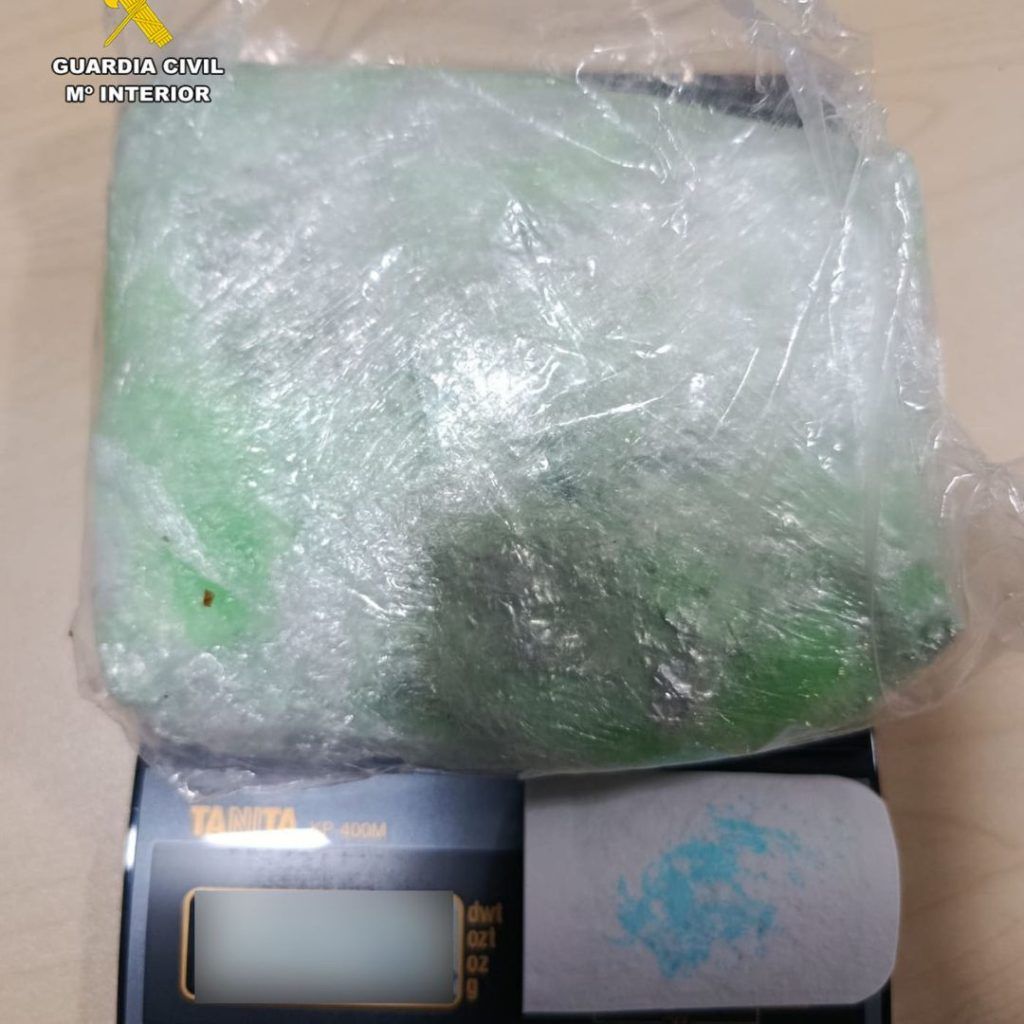 paquete de cocaína de Villena incautado por la Guardia Civil de Albacete