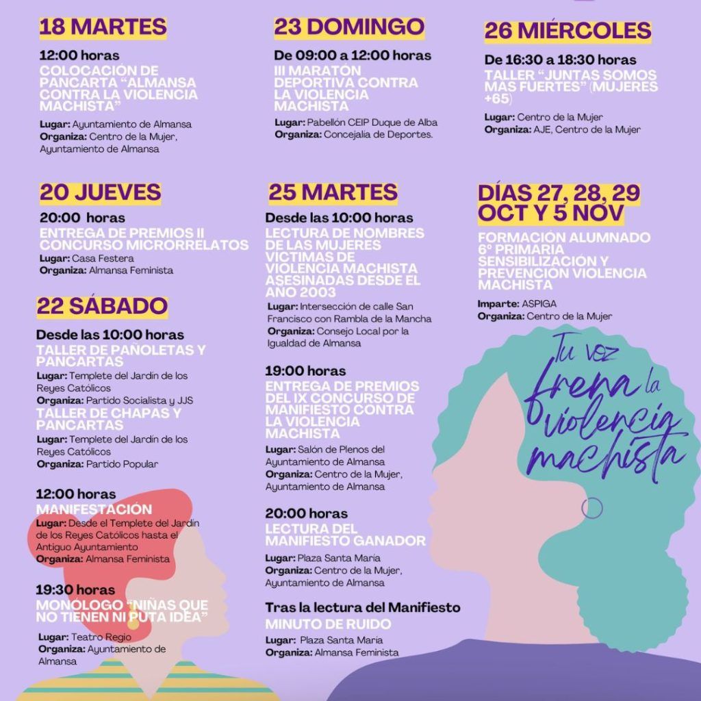programa 25N actividades almansa
