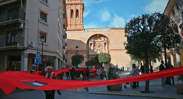 manifestacion palestina rojo almansa
