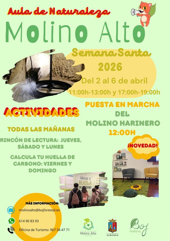 cartel programación actividades molino alto