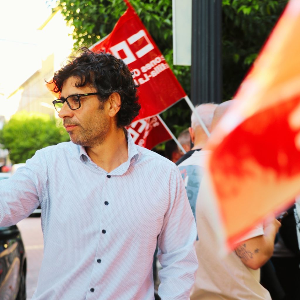 Paco Gómez Tornero, secretario general de CCOO en Albacete, en la concentración | V.G.