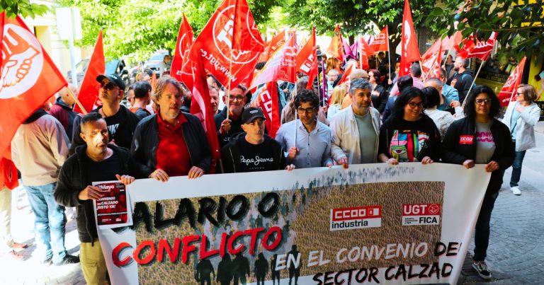manifestación conflicto calzado almansa