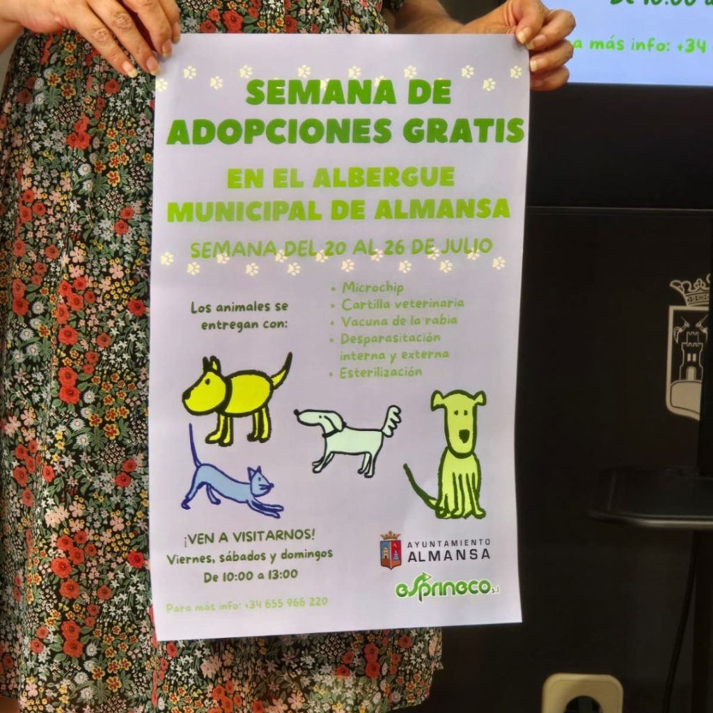 cartel adopciones albergue municipal