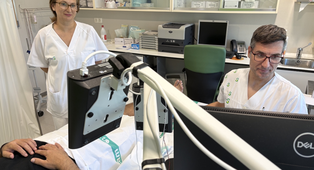 equipo electromiografía hospital Almansa