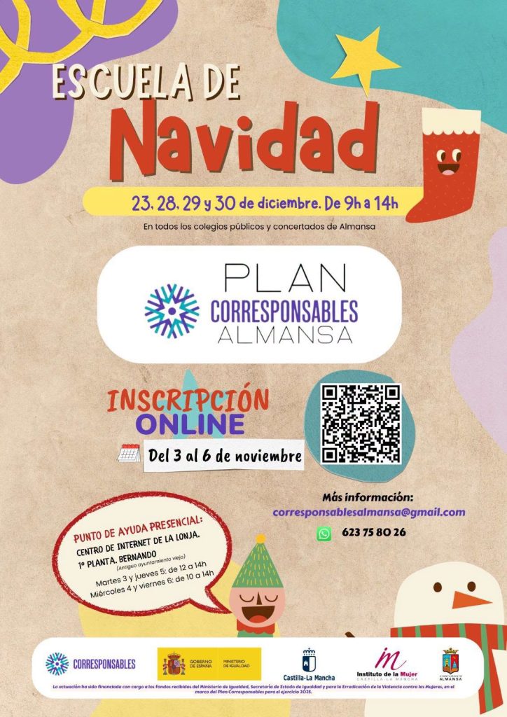 cartel plan corresponsables escuela navidad