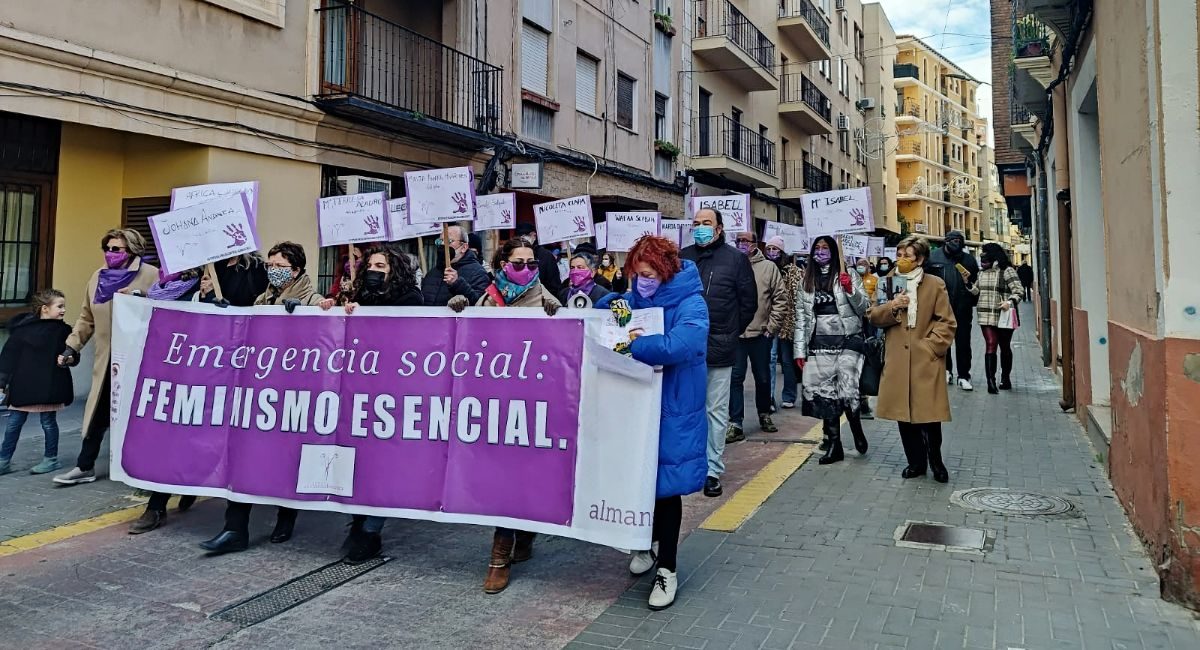 Almansa feminista 25 n manifestación