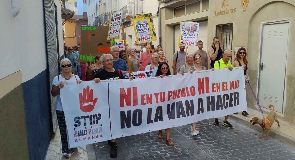 biogás Almansa manifestación Llutxent