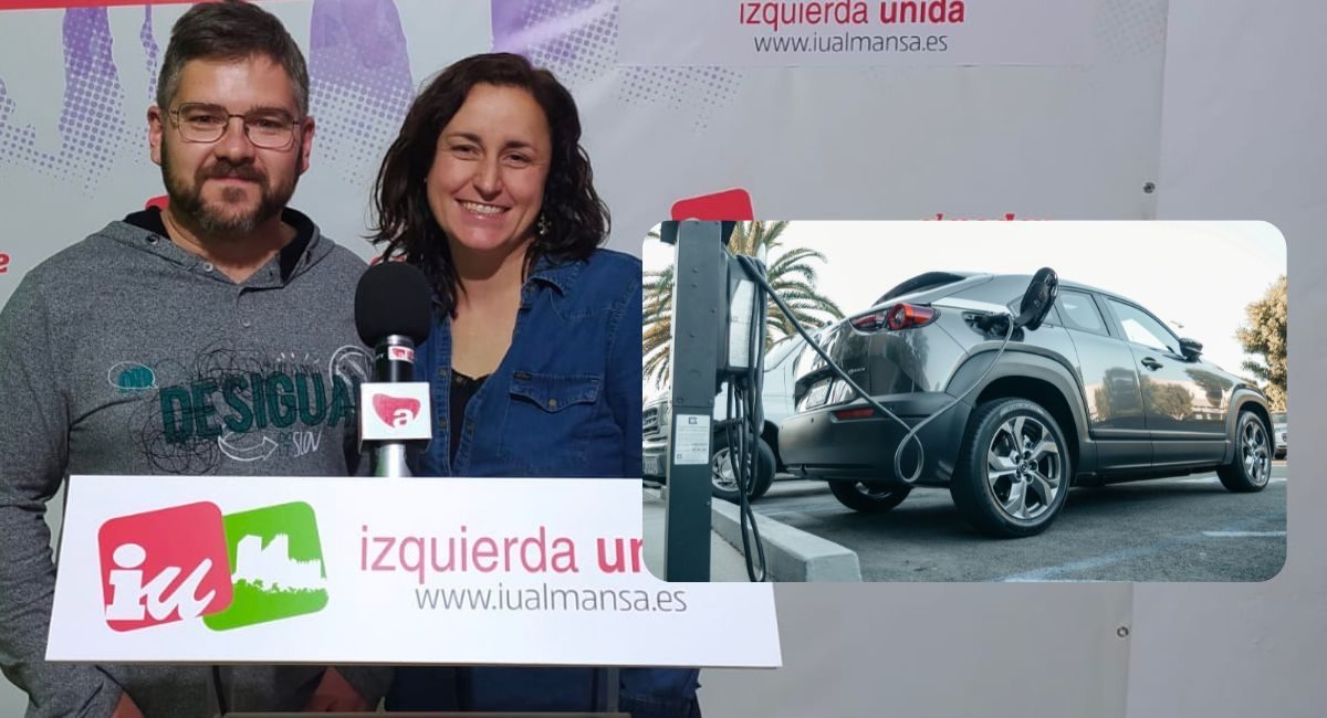 Izquierda Unida Almansa puntos carga vehículos eléctricos