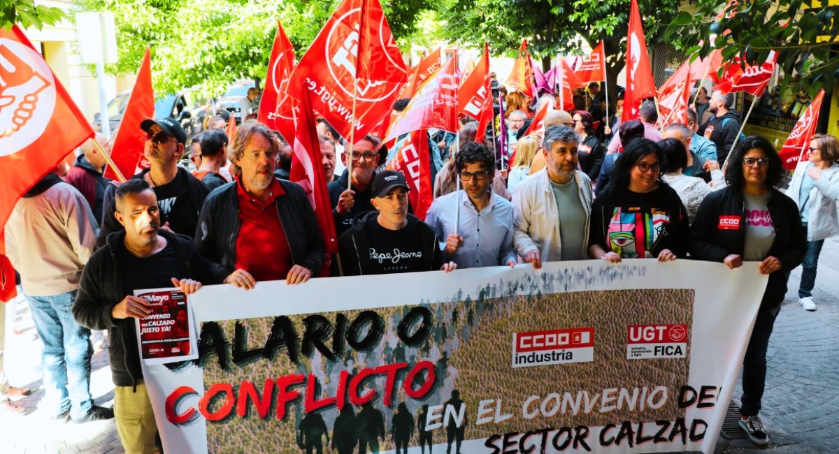 manifestación conflicto calzado almansa